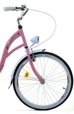 Meisjesfiets - 24 inch - robuust -  wit roze - Dallas Bike, Ophalen of Verzenden, Nieuw