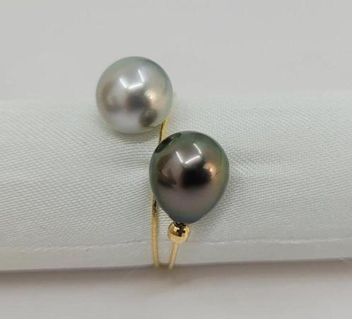 Ring - 18 karaat Geel goud - 8mm Tahitiaanse Parel, Sieraden, Tassen en Uiterlijk, Ringen
