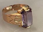 Zonder Minimumprijs - Ring Geel goud Amethist, Sieraden, Tassen en Uiterlijk, Antieke sieraden