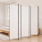 vidaXL Kamerscherm met 6 panelen 300x200 cm stof wit, Verzenden, Nieuw