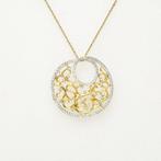 Halsketting - 14 karaat Witgoud, Geel goud - 0.76ct. tw., Nieuw