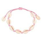 Fako Bijoux® - Schelpjes Armband - Schelpen - Roze, Verzenden, Nieuw