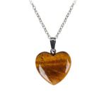 Fako Bijoux® - Ketting - Hart Natuursteen - 20x20mm -, Sieraden, Tassen en Uiterlijk, Kettingen, Verzenden, Nieuw