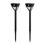 Ledisons 2x Solar LED-priklamp met sensor Callisto zwart, Nieuw