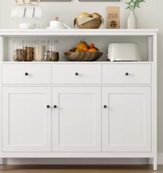 Wit Dressoir met Lades & Deuren – 108x98 cm, Modern Design, Huis en Inrichting, Keuken | Keukenelementen, Nieuw, Verzenden