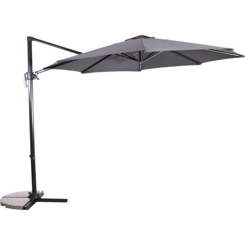 Libra zweefparasol grijs 3 m, Huis en Inrichting, Stoelen, Grijs, Nieuw, Ophalen of Verzenden