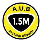 Vloermarkering sticker 1,5 meter afstand houden - ò 30 mm, Verzenden, Nieuw