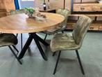 Mooie nieuwe set: ronde eettafel met 4 stoelen slechts € 400, Huis en Inrichting, Complete eetkamers, Ophalen, Nieuw, 4 tot 6 stoelen
