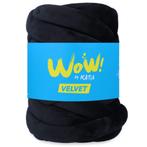 Katia WOW Velvet - 504 Zwart - Jumbo Chenille Garen voor H, Hobby en Vrije tijd, Breien en Haken, Ophalen of Verzenden, Nieuw