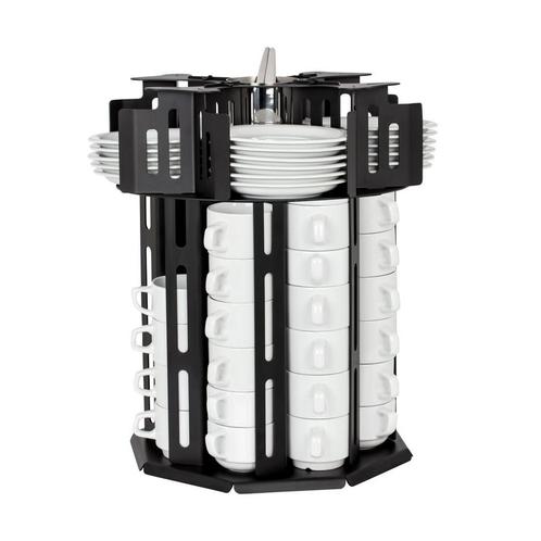 GGM Gastro | Kop & schotel dispenser - Roterend - Zwart |, Zakelijke goederen, Horeca | Overige, Verzenden