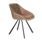 *WOONWINKEL* Dutchbone Wakefield Design Kuipstoel Beige Met, Verzenden, Nieuw, Stof