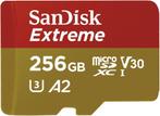 SanDisk Extreme MicroSDXC 256GB - U3 V30 A2 - 160MB/s - met, Computers en Software, USB Sticks, Verzenden, Nieuw