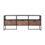 *WOONWINKEL* DTP Home Criss Cross Tv-meubel Zwart Visgraat 1, Verzenden, Nieuw