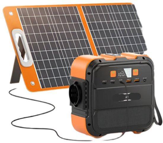 Draagbare Power Station 120W INCL Zonnepaneel - FlashFish, Telecommunicatie, Powerbanks, Nieuw