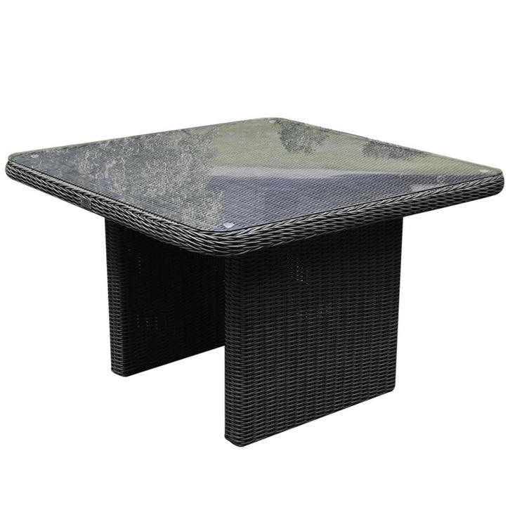 Bilbao premium lounge-diningtafel 110x110xH70 cm antraciet, Tuin en Terras, Tuintafels, Nieuw, Ophalen of Verzenden