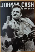 Johnny cash at san quentin reclamebord, Ophalen of Verzenden, Nieuw