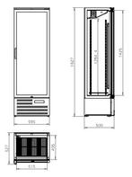 CombiSteel Drankenkoeling | 458L | Zwart | Geventileerd | Dr, Witgoed en Apparatuur, Koelkasten en IJskasten, Ophalen of Verzenden