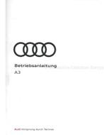 2019 AUDI A3 SEDAN | SPORTBACK | CABRIOLET INSTRUCTIEBOEKJE, Auto diversen, Handleidingen en Instructieboekjes