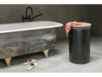 Brabantia Wasmand - met Deksel - 60 l - Matt Black / Kurken, Verzenden, Zo goed als nieuw