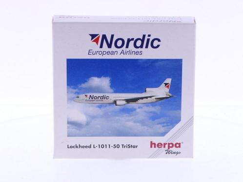 Schaal 1:500 Herpa 504874 Nordic European Airlines Lockhe..., Hobby en Vrije tijd, Modelbouw | Vliegtuigen en Helikopters, Gebruikt