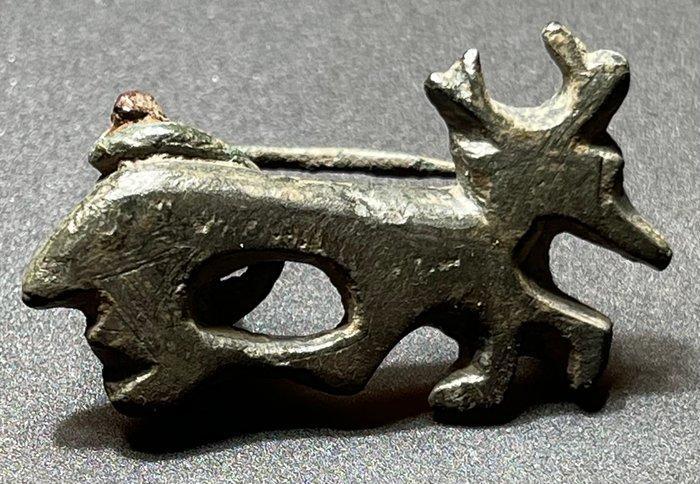 Oud-Romeins Brons Extreem zeldzame opengewerkte broche in de, Antiek en Kunst, Antiek | Overige Antiek