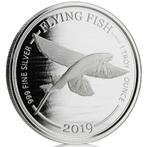 Barbados Flying fish - 1 oz 2019 (10.000 oplage), Postzegels en Munten, Munten | Amerika, Verzenden, Midden-Amerika, Losse munt