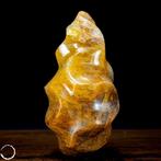 Zeldzame natuurlijke gouden genezerkwarts Vlam- 1482.66 g, Verzamelen, Mineralen en Fossielen