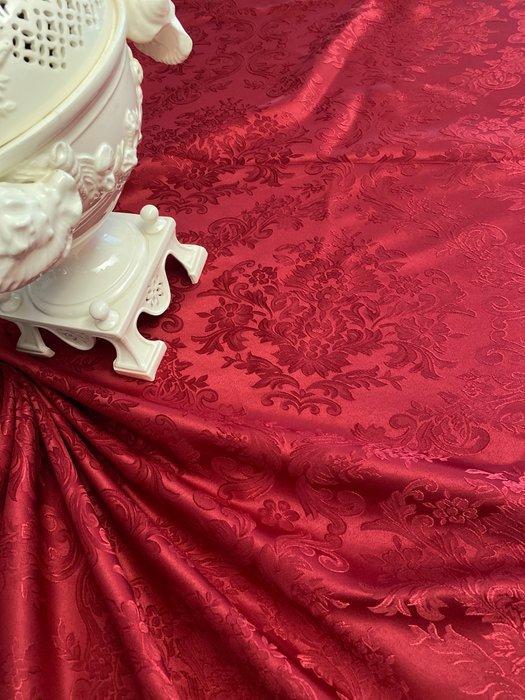 san Leucio - Groot en waardevol rood damast tafelkleed -, Antiek en Kunst, Antiek | Meubels | Tafels