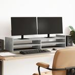 vidaXL Monitorstandaard 100x27x20 cm bewerkt hout betongrijs, Verzenden, Nieuw