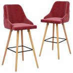 Barkrukken - Wijnrood Fluweel - OP=OP! Goedkope Barstoelen, Huis en Inrichting, Barkrukken, Met voetsteun, Nieuw, Ophalen of Verzenden