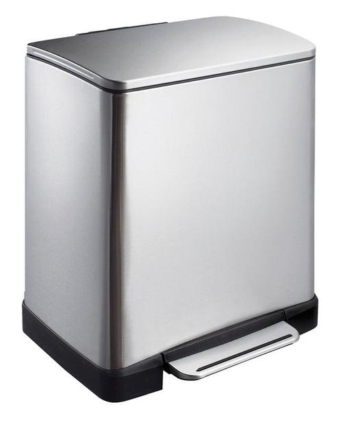 EKO pedaalemmer E-cube 20 ltr EKO, mat RVS, Huis en Inrichting, Schoonmaakartikelen, Verzenden