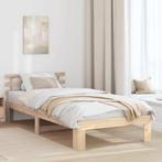 vidaXL Bedframe met hoofdeinde Bruin 90 x 200 cm Massief, Verzenden, Nieuw, Bruin, Hout