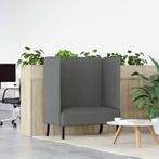 vidaXL Hoge Rug Bank Donkergrijs 109 x 56 x 121 cm Stof, Huis en Inrichting, Verzenden, Nieuw, Stof, Minder dan 150 cm