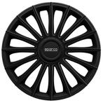 4-Delige Sparco Wieldoppen  Treviso 16-inch zwart, Auto diversen, Wieldoppen, Verzenden, Nieuw