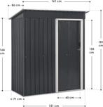 2dekans | Juskys - Metalen Gereedschapsschuur S – Compact -, Tuin en Terras, Tuinhuizen, Ophalen of Verzenden, Zo goed als nieuw