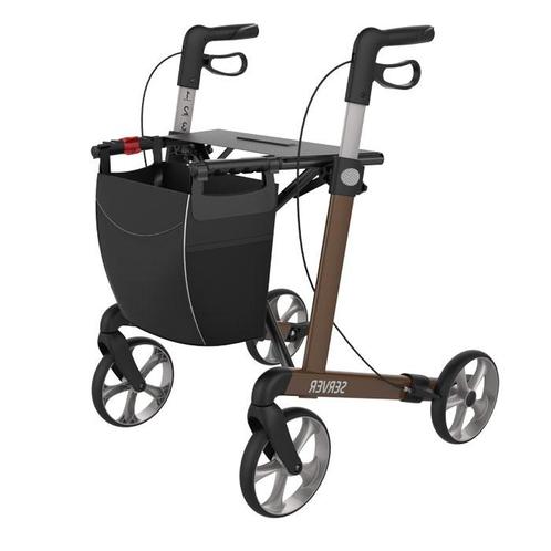 Rehasense Rollator Server S bruin, Diversen, Verpleegmiddelen, Ophalen of Verzenden