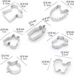 Set met 7 roestvrij stalen koekjesvormen met baby thema, Verzenden, Nieuw, Taarten of Cupcakes, Bakvorm