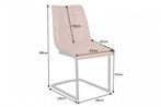 Design sledestoel MIAMI lichtbruin metalen frame mat zwart -, Huis en Inrichting, Stoelen, Ophalen of Verzenden, Nieuw