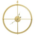 Gouden Wandklok 52cm - Een Prachtig Tweedekansje!, Huis en Inrichting, Ophalen of Verzenden, Nieuw, Analoog, Wandklok