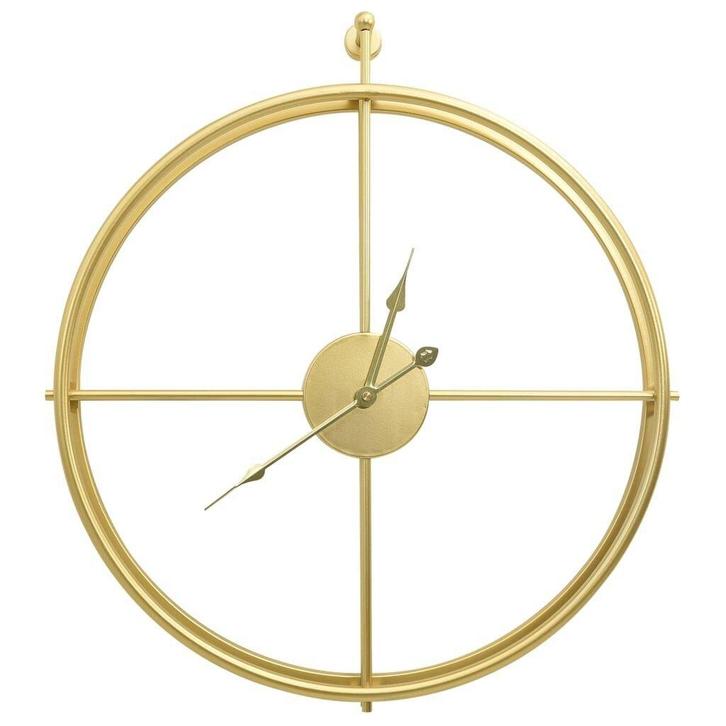 Gouden Wandklok 52cm - Een Prachtig Tweedekansje!, Huis en Inrichting, Woonaccessoires | Klokken, Analoog, Nieuw, Wandklok, Ophalen of Verzenden
