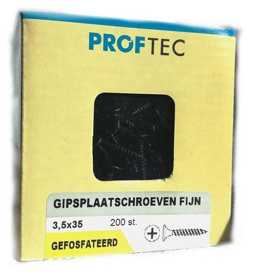 Proftec gipsplaatschroef PH-2 3.5x35 (200 stuks), Doe-het-zelf en Verbouw, IJzerwaren en Bevestigingsmiddelen, Nieuw, Verzenden