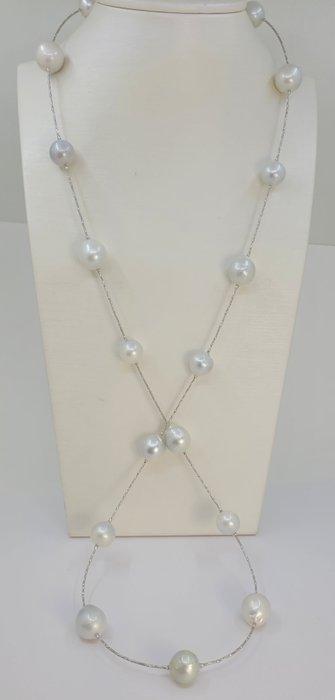 Halsketting - 18 karaat Witgoud - Gecertificeerde, Sieraden, Tassen en Uiterlijk, Kettingen