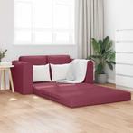 vidaXL Vloersofa Bed 2-in-1 Wijnrood 148x71x83 cm Stof, Huis en Inrichting, Banken | Bankstellen, Verzenden, Nieuw, Stof, Minder dan 150 cm