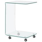 vidaXL Salontafel 45x40x63 cm gehard glas, Huis en Inrichting, Tafels | Salontafels, 50 tot 100 cm, 50 tot 75 cm, Verzenden, Nieuw