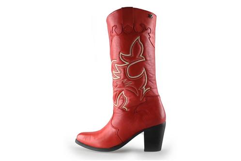Lazamani Cowboy laarzen in maat 38 Rood | 10% extra korting, Kleding | Dames, Schoenen, Rood, Zo goed als nieuw, Verzenden