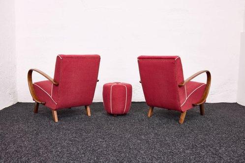 Up Závody, Pomegranate color fabric - Jindrich Halabala -, Antiek en Kunst, Antiek | Meubels | Stoelen en Banken