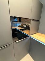 Nolte showroom keuken – Mat zwart/Vulcaan Eiken– Compleet, Zwart, Hoekkeuken, Nieuw, Kunststof