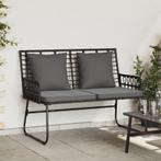vidaXL Tuinbank Zwart, Antraciet 113 x 69 x 83 cm Poly riet,, Verzenden, Nieuw, Rotan