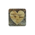 onderzetter hart hout 10x10cm (6), Huis en Inrichting, Woonaccessoires | Overige, Verzenden, Nieuw