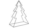 Metalen frame kerstboom 3d – 35x18x46 cm voor bloemschikken, Ophalen of Verzenden, Nieuw